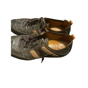 Cole Haan Mens Brown Lace Up Leather Nike Air Athletic Shoes Size 10.5